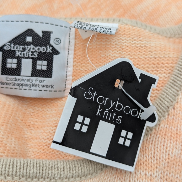 Storybook Knits Sweater Tank Top Medium Peach Knit Cottagecore Eclectic NWT - Picture 2 of 9